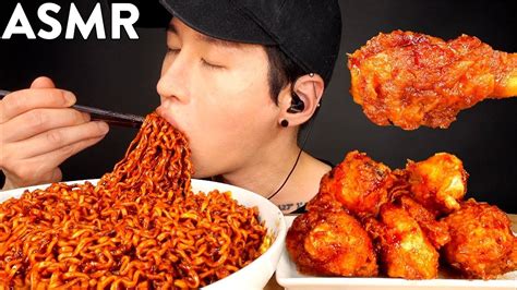 fkkdn|ASMR MUKBANG BLACK BEAN FIRE NOODLES & CHICKEN .